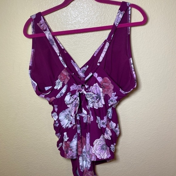 Freshwater floral‎ one piece swimsuit size 2X - Picture 3 of 5